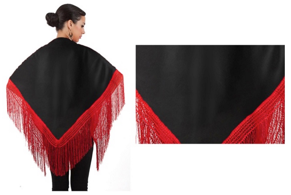 Black with Red Fringe